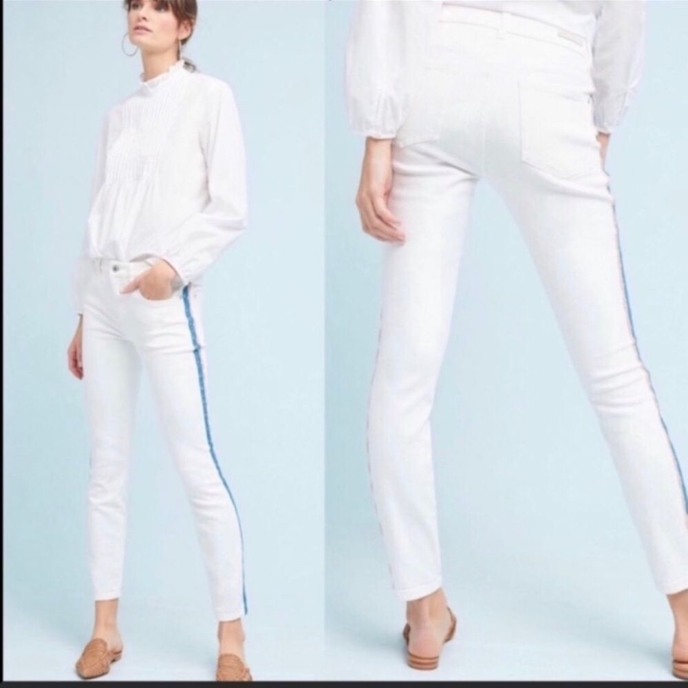 Anthropologie Skinny White Jeans NWT